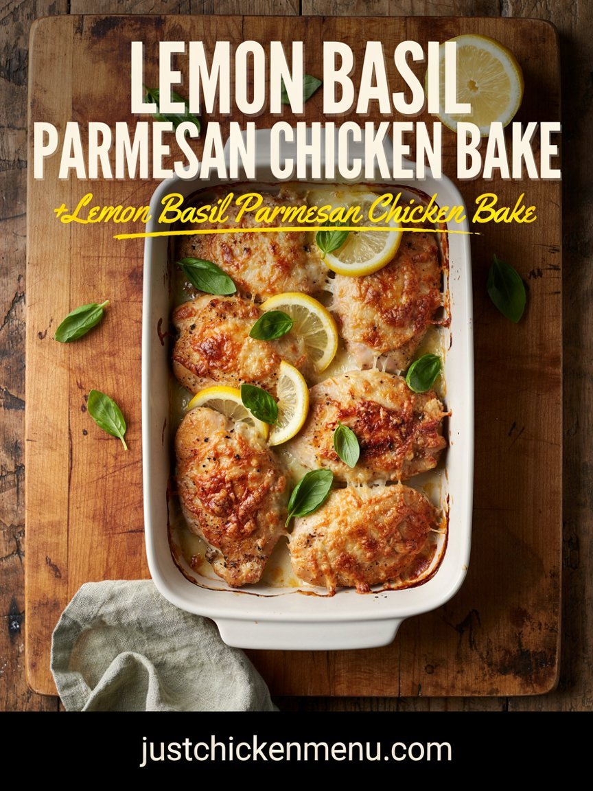 Lemon Basil Parmesan Chicken Bake