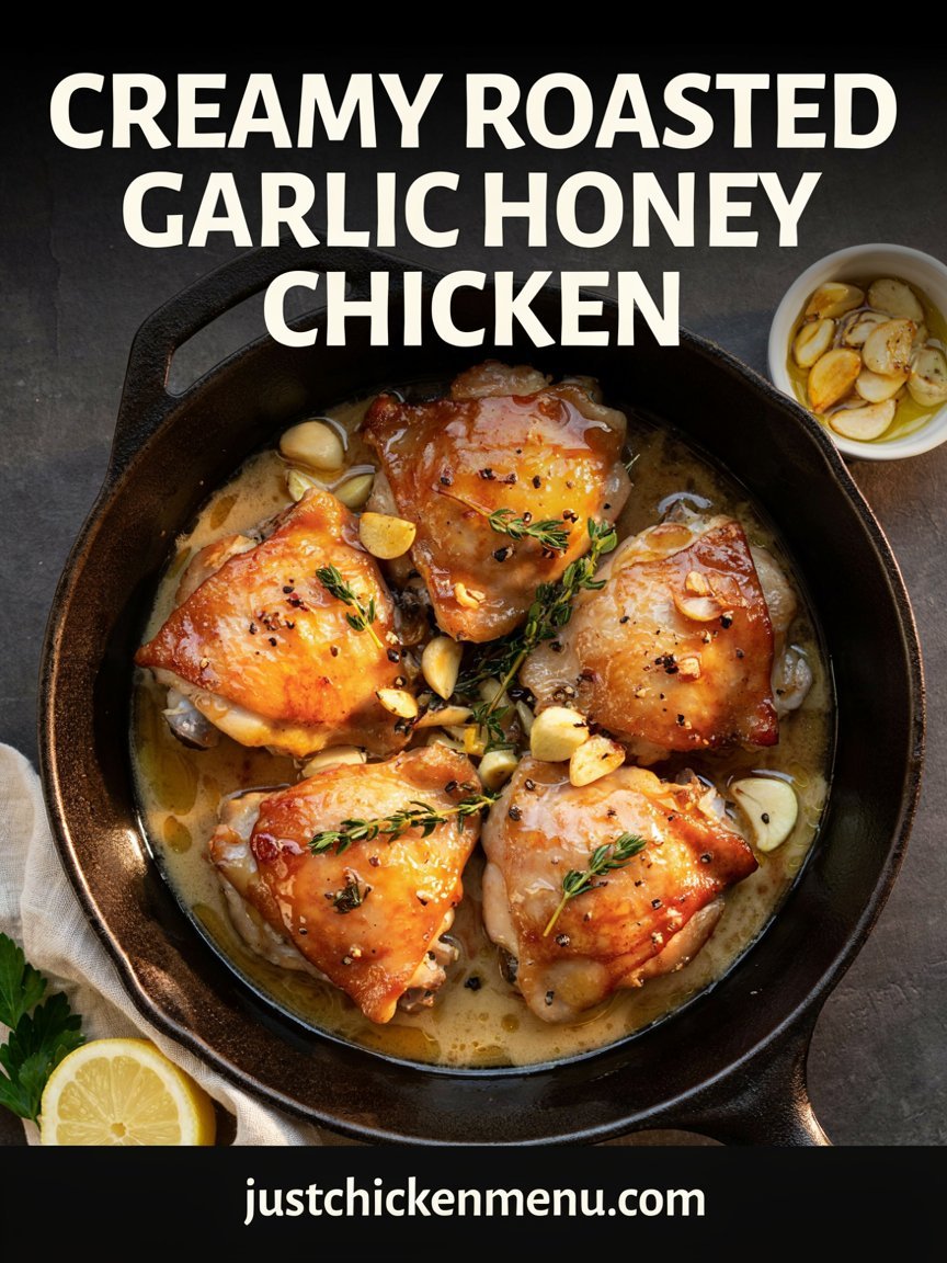 Creamy Roasted Garlic Honey Chicken